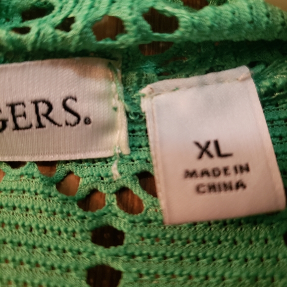 Beautiful lace, open front cardigan with 3/4 sleeves (with gathering details). - Picture 3 of 5